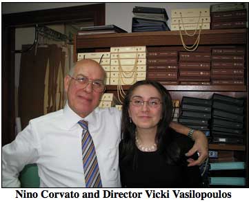 Director Vicki Vasilopoulos with master tailor Nino Corvato